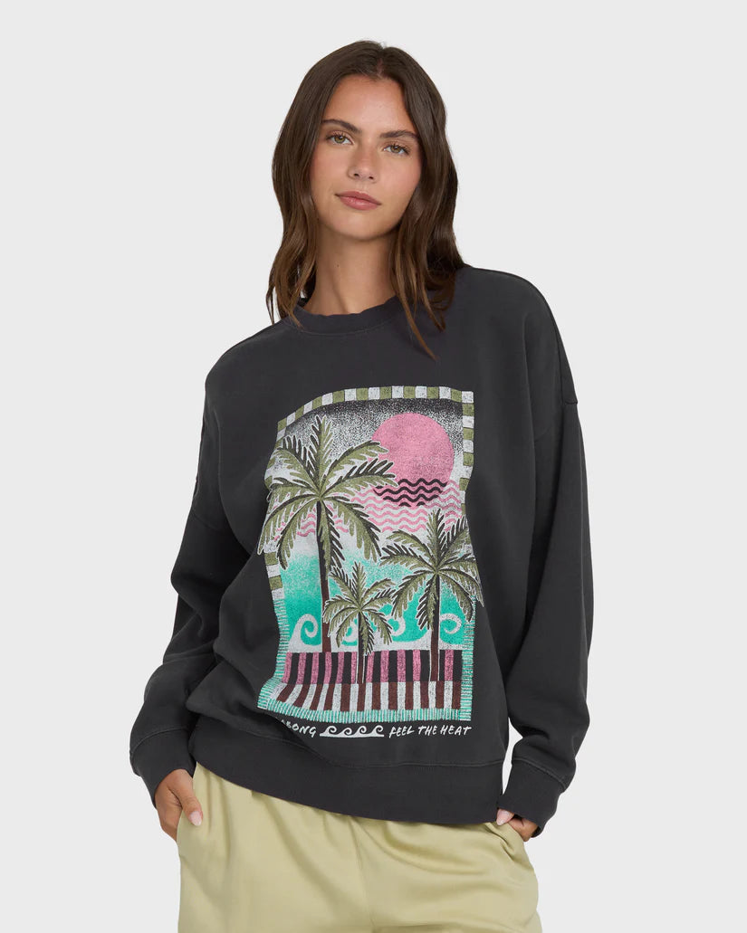 Billabong Women’s Echo Crew Fleece - Black Sands