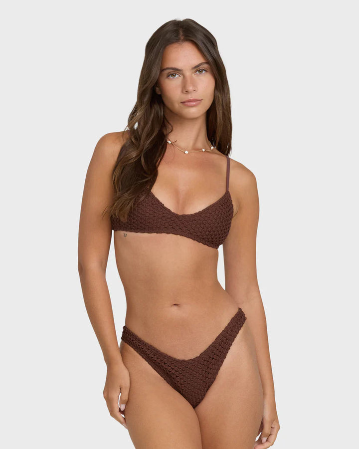 Billabong Women’s Twisted Tides V Bralette Bikini Top - Espresso 2