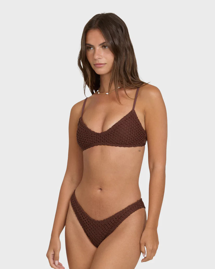 Billabong Women’s Twisted Tides V Bralette Bikini Top - Espresso 4