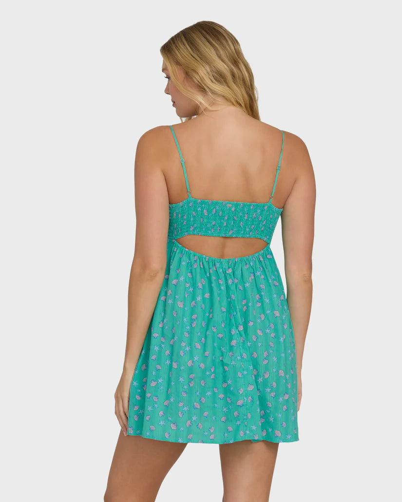 Billabong Women’s Island Heat Mini Coverup - Green Tropics 1