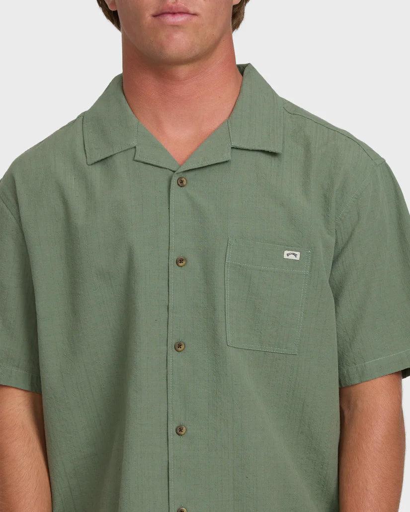 Billabong Men’s Victoria Vacay Woven Shirt - Granite Green 4