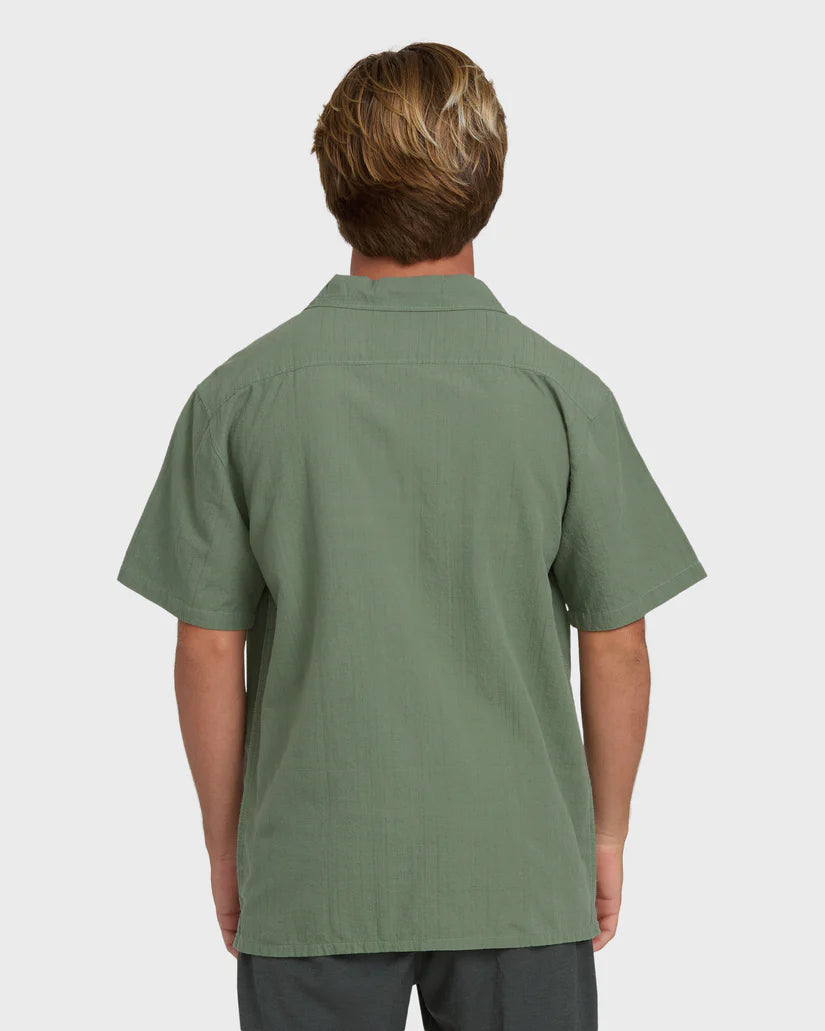 Billabong Men’s Victoria Vacay Woven Shirt - Granite Green 1