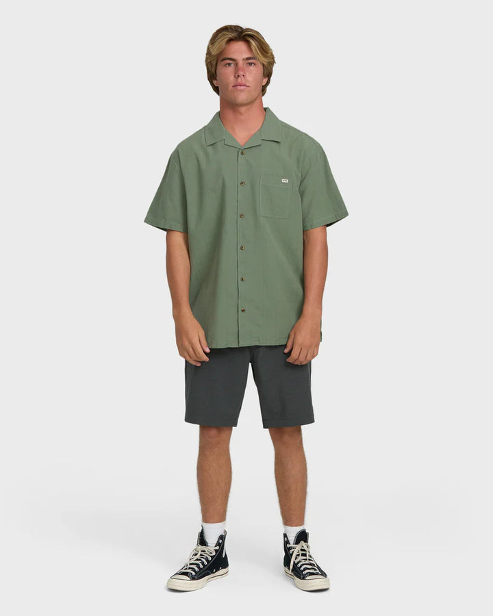 Billabong Men’s Victoria Vacay Woven Shirt - Granite Green 3
