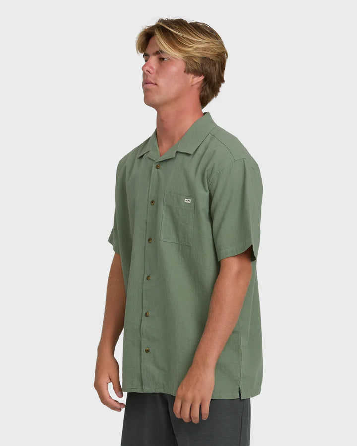 Billabong Men’s Victoria Vacay Woven Shirt - Granite Green 2