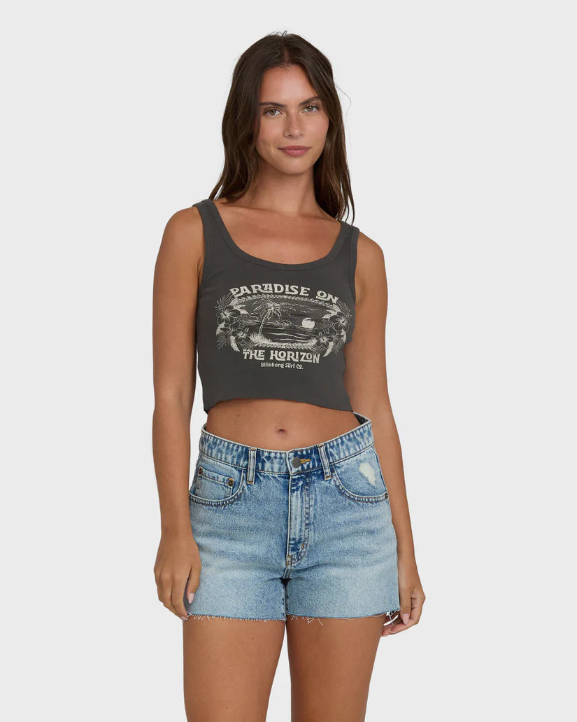 Billabong Women’s All Day Paradise Tank - Off Black 