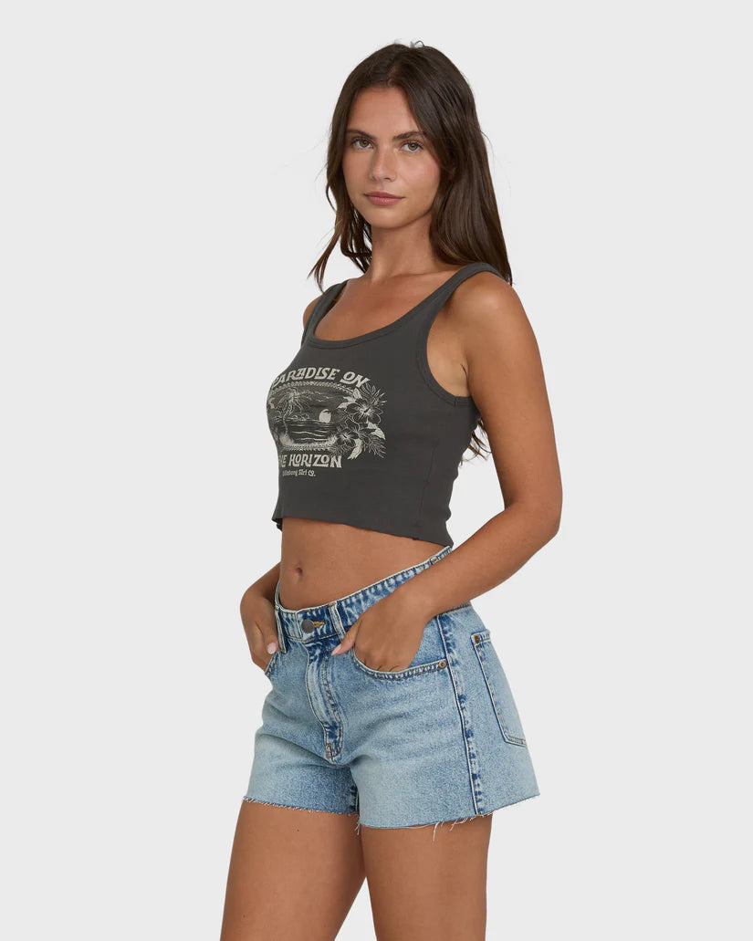 Billabong Women’s All Day Paradise Tank - Off Black 1