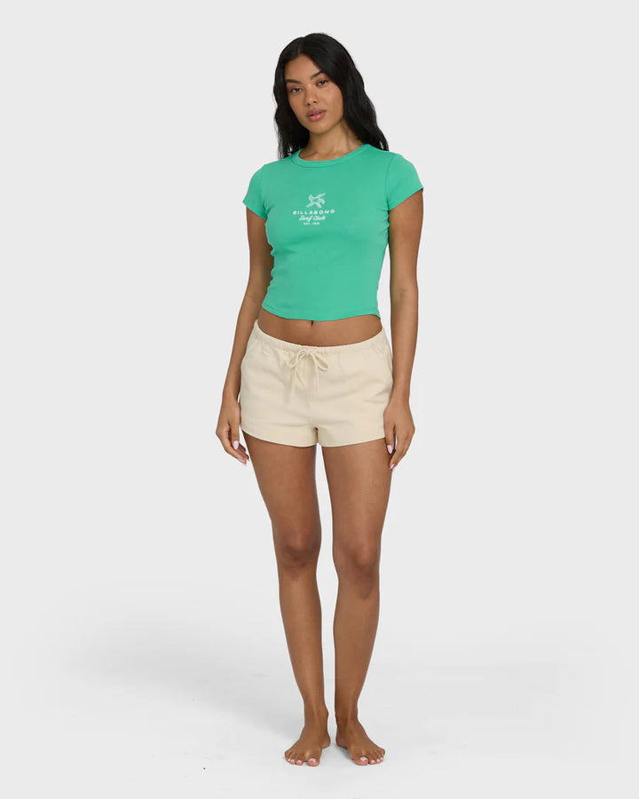 Billabong Women’s Summer Icons Knit TShirt - Green Tropics 3