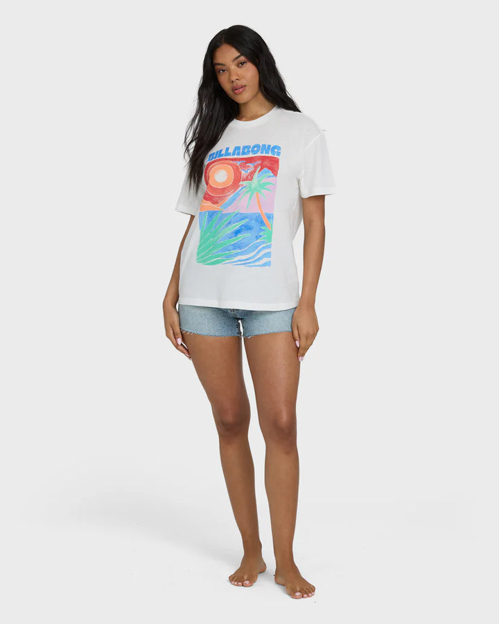 Billabong Women’s Highs and Lows Graphic Tee - Salt Crystal 3