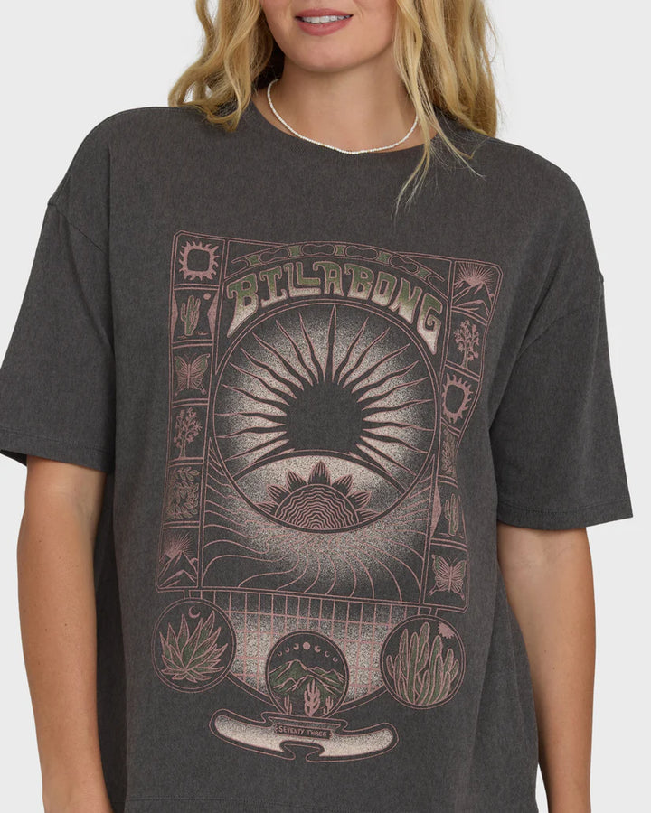 Billabong Women’s Natural Collection Knit Tee - Off Black 4