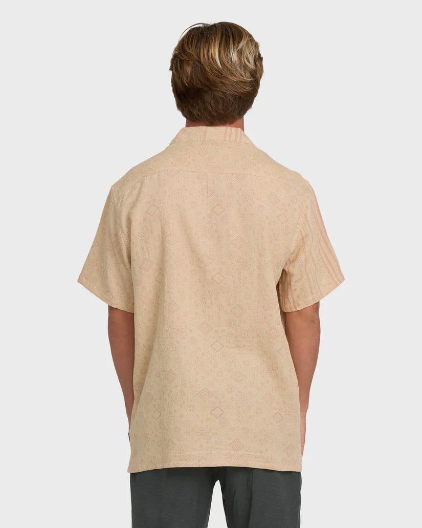 Billabong Men’s Garage Nashua Jacquard Woven Shirt - Oatmeal 2