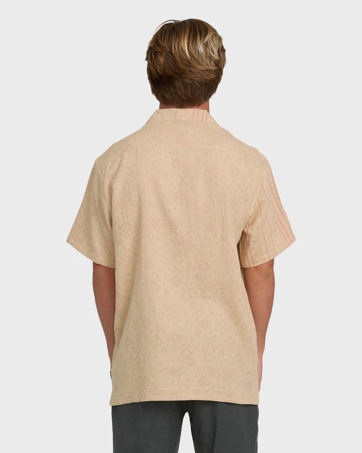 Billabong Men’s Garage Nashua Jacquard Woven Shirt - Oatmeal 2