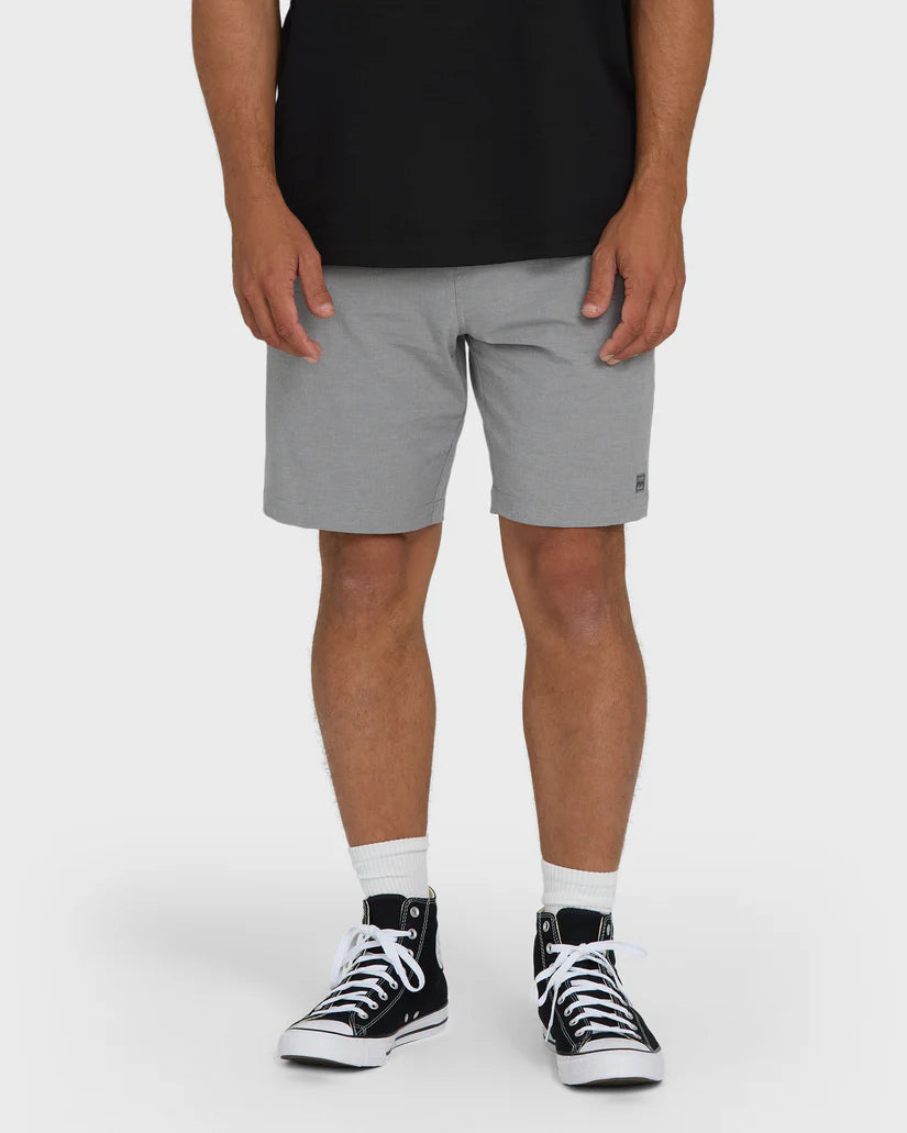 Billabong Men's Crossfire Submersible 19" Hybrid Short - Grey