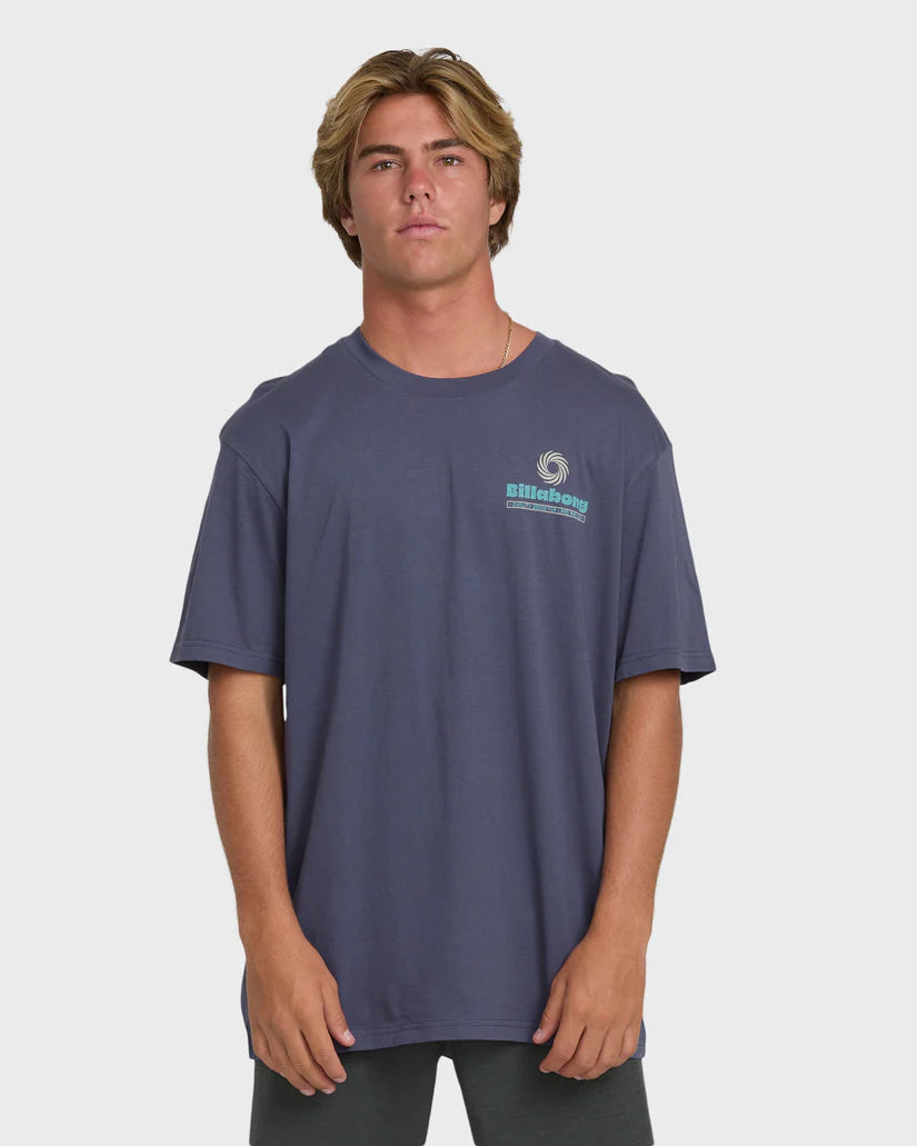 Billabong Men's Single Fin Premium Tee - Graystone