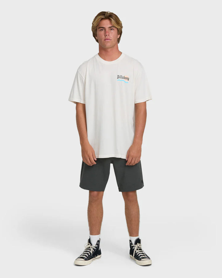 Billabong Men’s Loner Wave Wash Premium Tee - Off White 3
