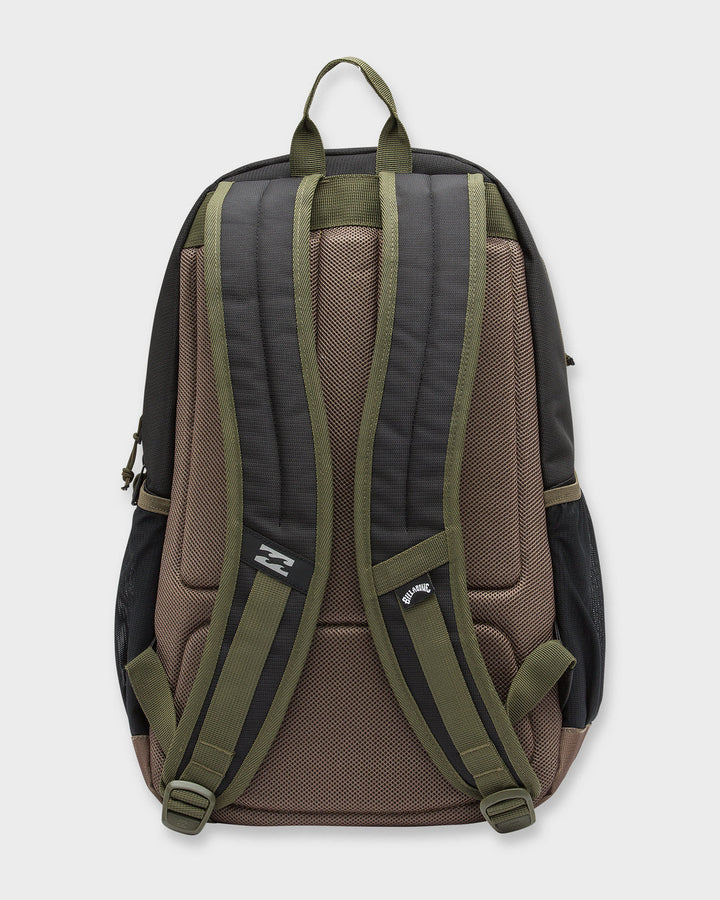 Billabong Scallop Backpack - Black/Green, back view