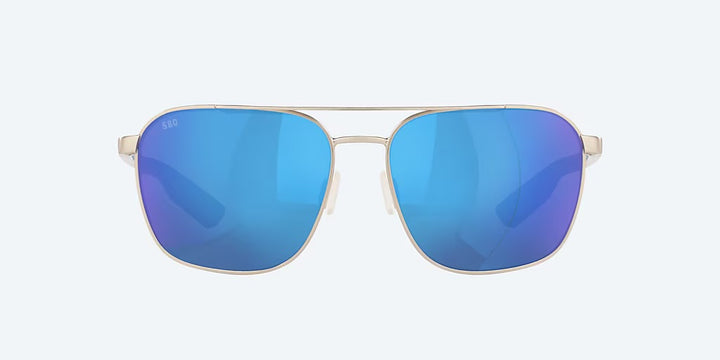 Costa Wader 580G Sunglasses - Brushed Silver/Blue Mirror 1