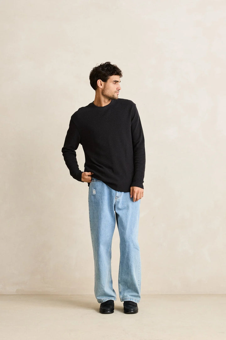 Rhythm Men’s Classic Waffle Knit - Vintage Black 5