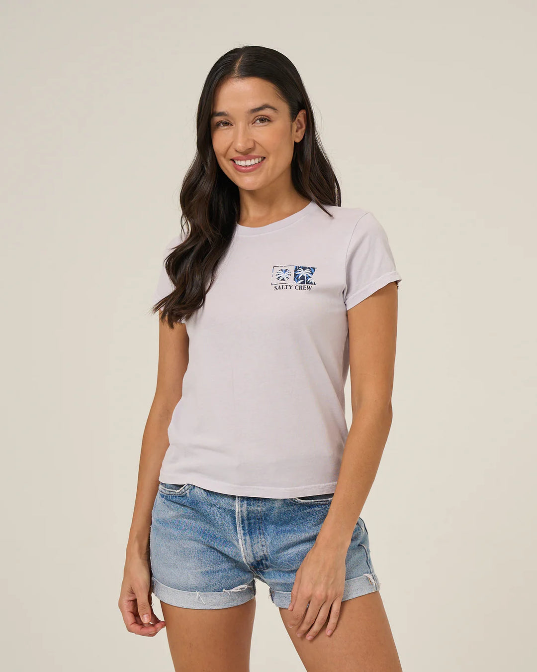 Salty Crew Women's Flagship Fill Tee- Lilac Fog