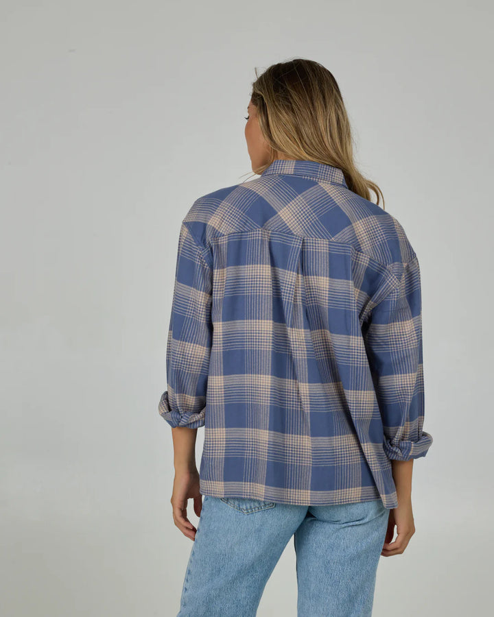 Salty Crew Women’s Nomad Flannel - Dusty Blue 1