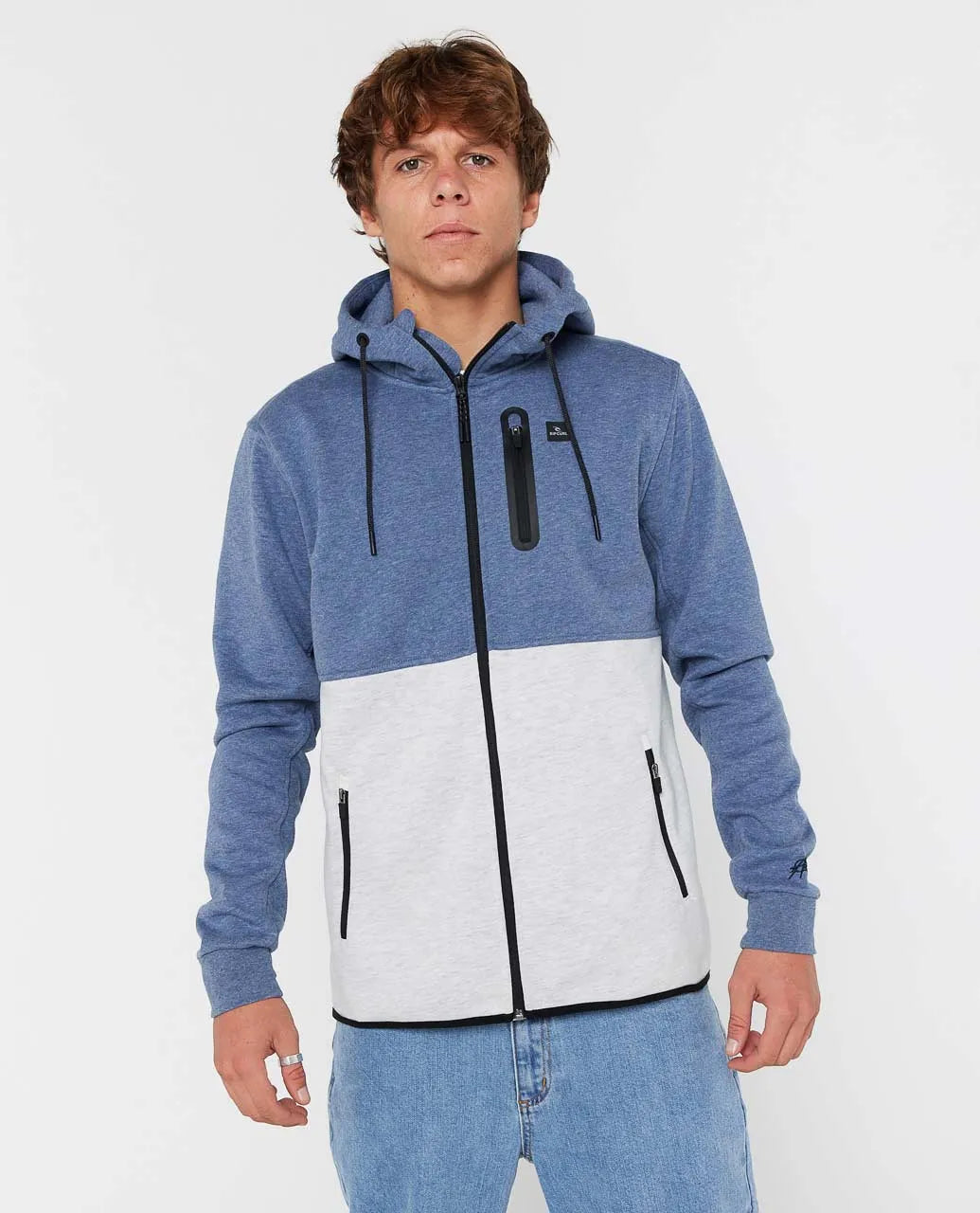 Ripcurl Men’s Departed Anti Series Fleece - Navy/Grey