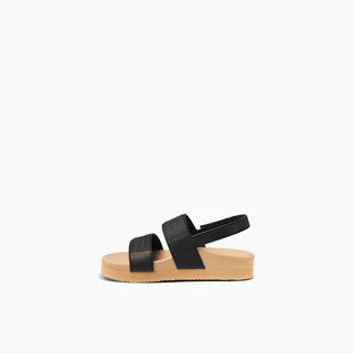 Reef Little Girls Water Vista Sandals - Black/Tan 4