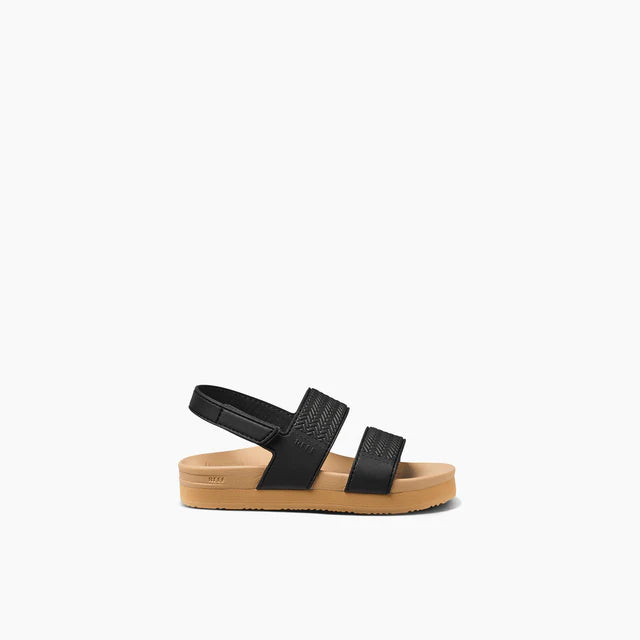 Reef Little Girls Water Vista Sandals - Black/Tan 2