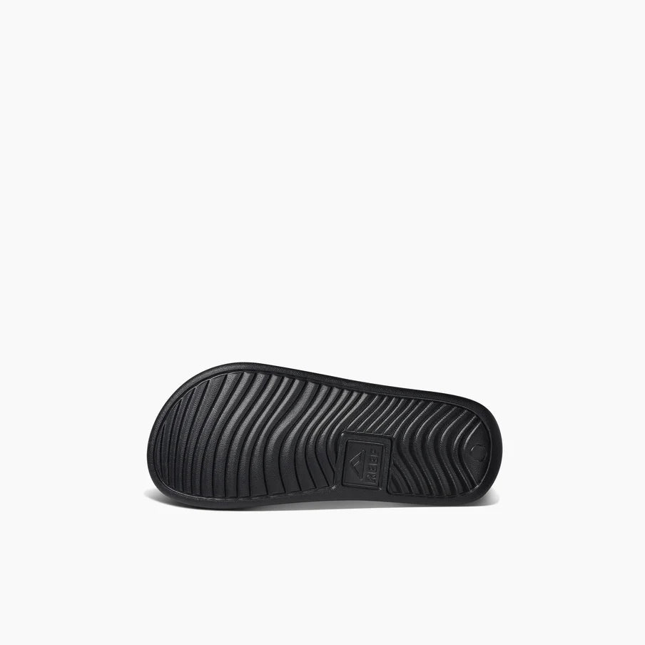 Reef Boys Kids One Slides - Reef Black/White 5
