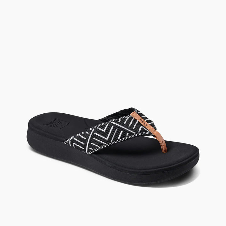 Reef Women's Cushion Cloud Tx Sandals - Black geo 