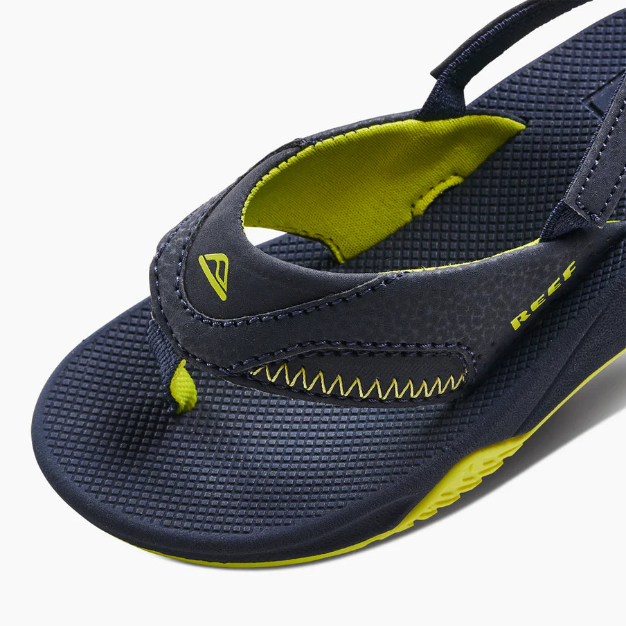 Reef Boys Little Fanning Sandals - Lime/Navy 4