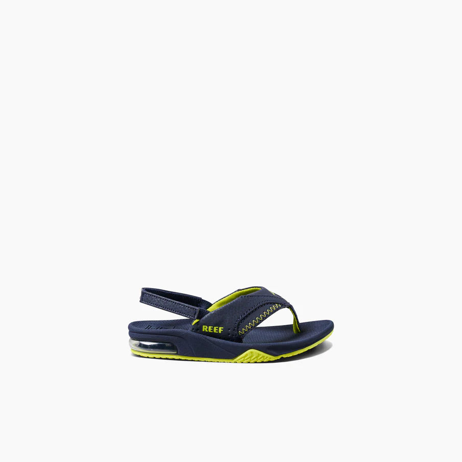 Reef Boys Little Fanning Sandals - Lime/Navy 2