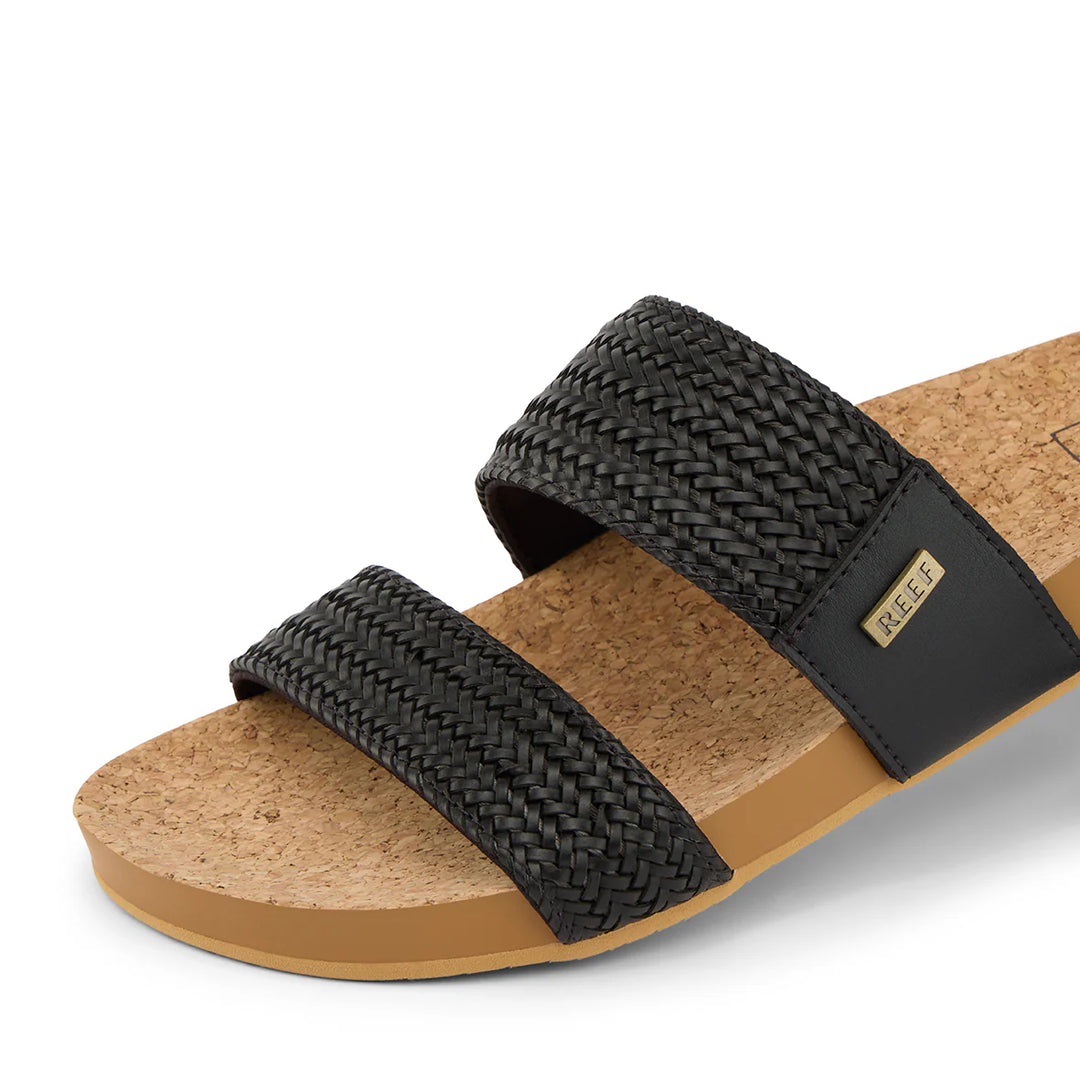 Reef Women's Vista Braid II Sandals - Black/Tan 4