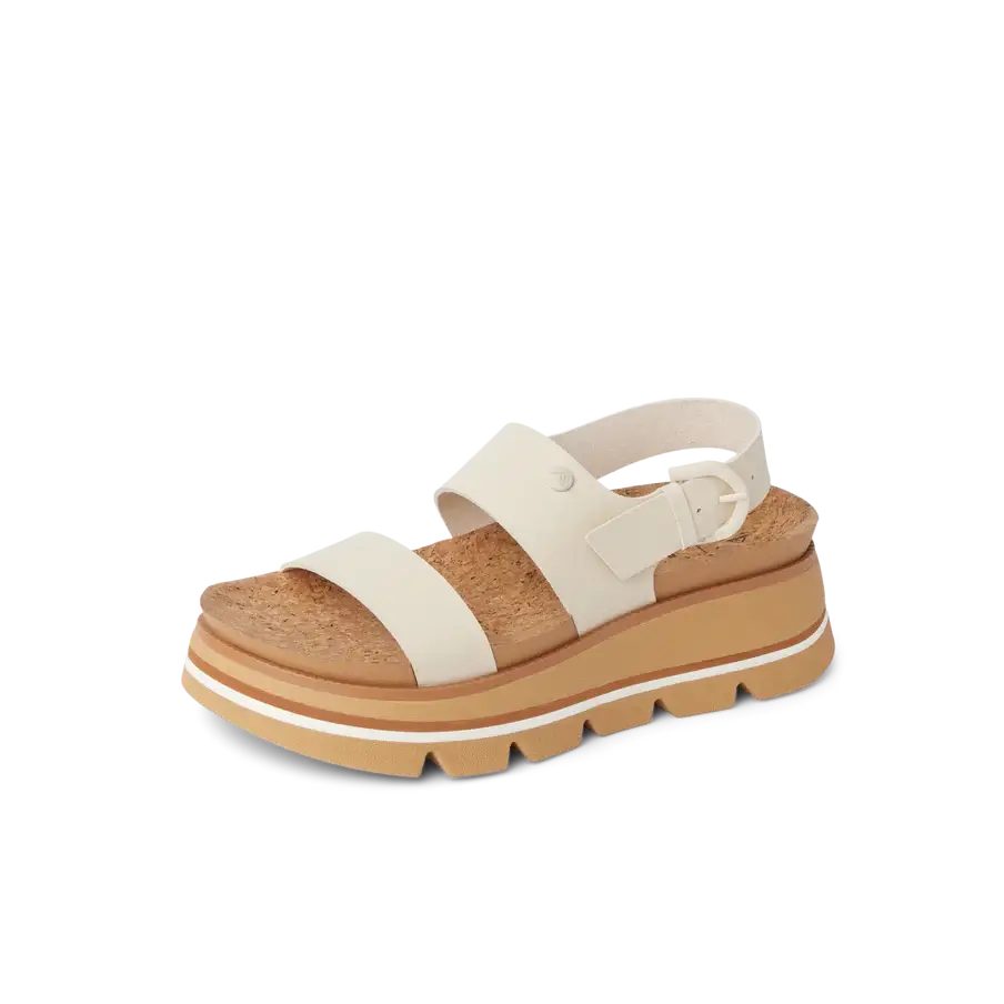 Reef Women’s Vista Luxe Liah Sandals in White/Tan 1