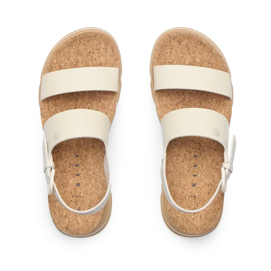 Reef Women’s Vista Luxe Liah Sandals in White/Tan 3