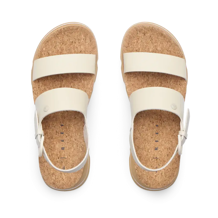 Reef Women’s Vista Luxe Liah Sandals in White/Tan 3