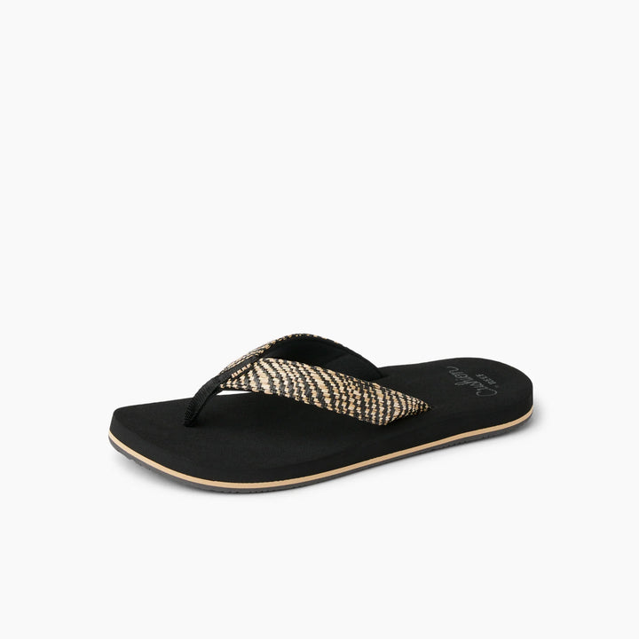 Reef Women's Baja Ashley Sandals - Black Textile 3