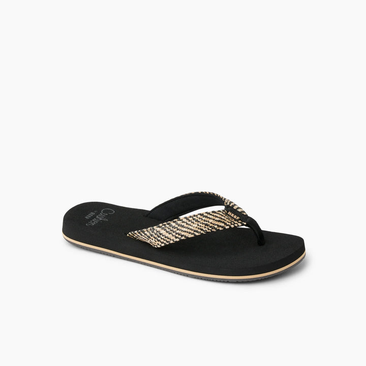 Reef Women's Baja Ashley Sandals - Black Textile 