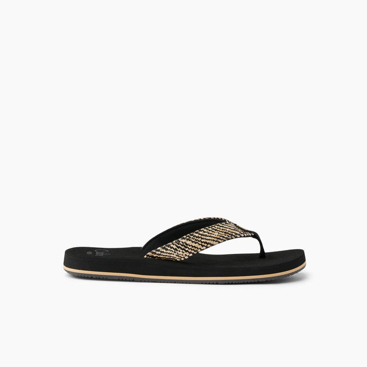 Reef Women's Baja Ashley Sandals - Black Textile 2