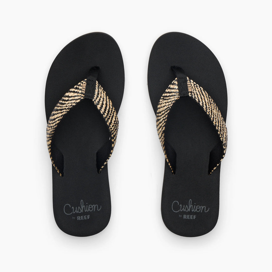 Reef Women's Baja Ashley Sandals - Black Textile 1