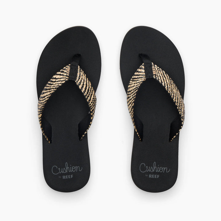 Reef Women's Baja Ashley Sandals - Black Textile 1