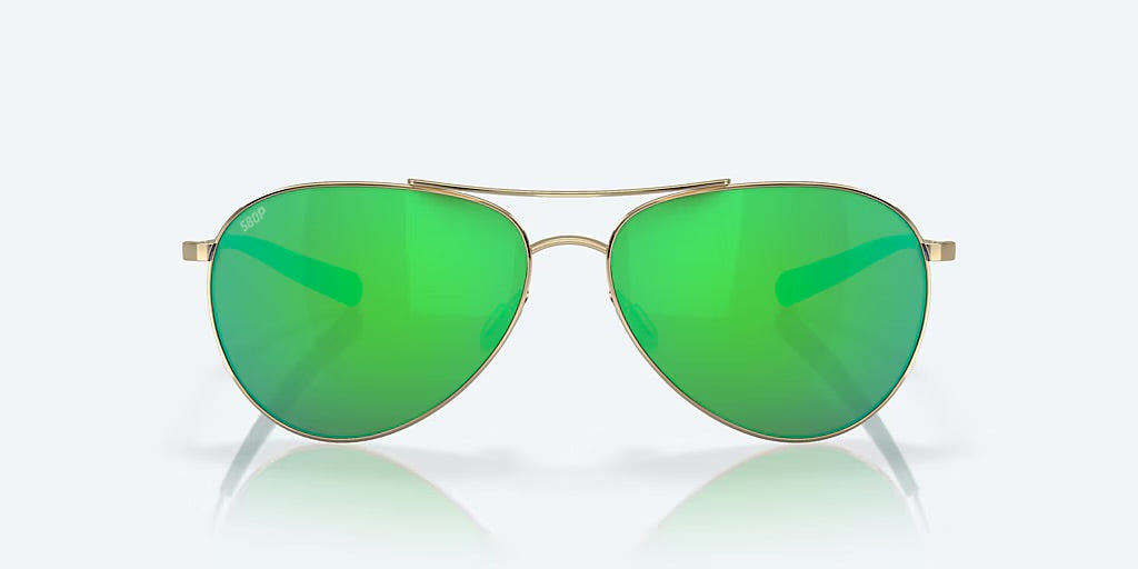 Costa Piper 580P Sunglasses - Shiny Gold/Green Mirror 580P 1