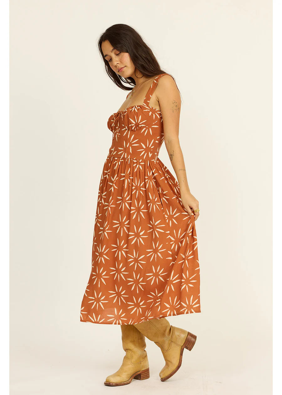 Sisstr Women’s Rising Sun Midi Dress - Terracotta 1