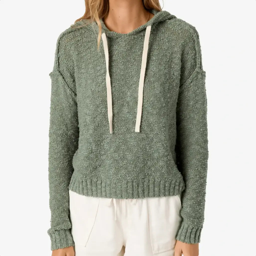 Oneill Women’s Jayne Solid Knit Hood - Sea Spray 