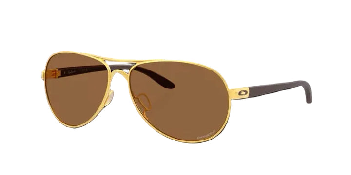 Oakley Feedback Satin Gold Prizm Bronze Sunglasses