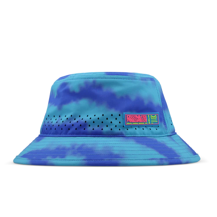 Melin Caddy Neon Tie Dye Hydro Bucket Hat - Electric Blue 