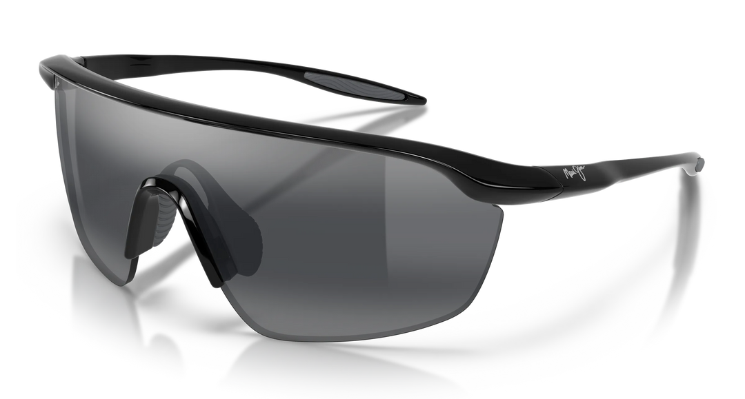 Maui Jim Miona Polarized Sunglasses - Shiny Black/Neutral Grey 1
