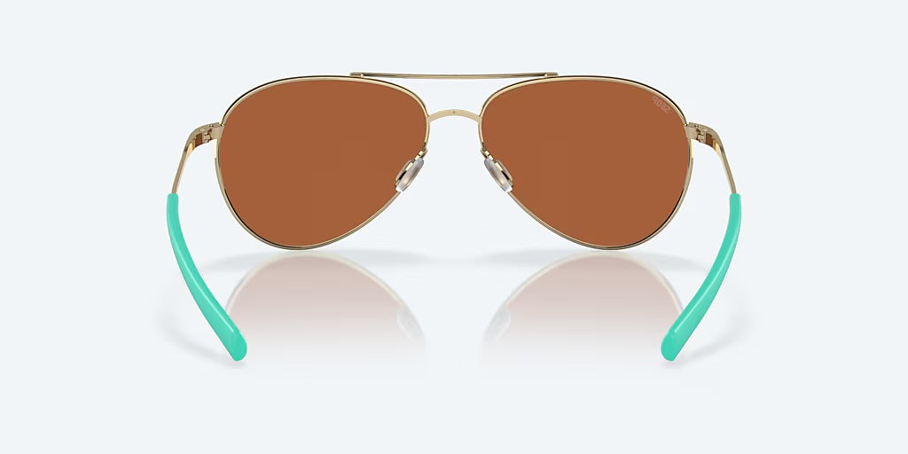 Costa Piper 580P Sunglasses - Shiny Gold/Green Mirror 580P 3