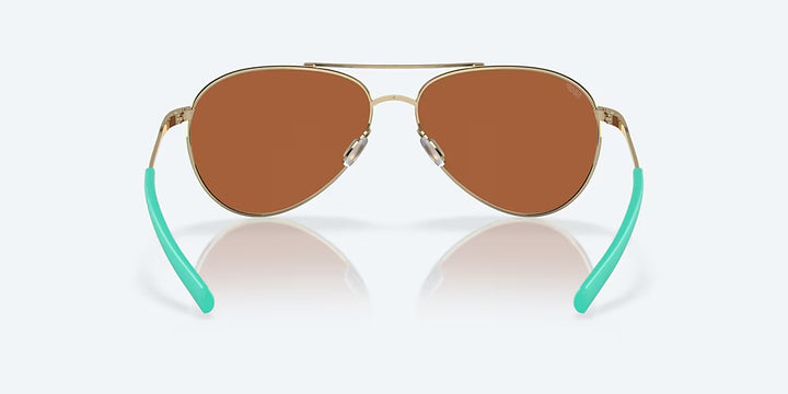 Costa Piper 580P Sunglasses - Shiny Gold/Green Mirror 580P 3
