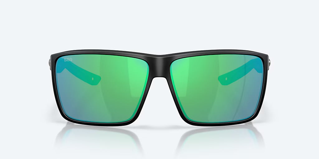 Costa Rincon II 580G Sunglasses - Matte Black/Green Mirror 1