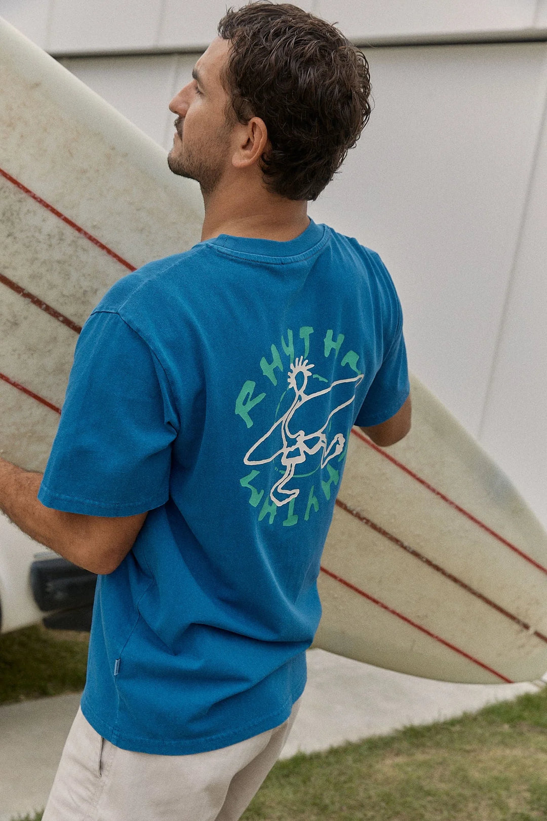 Rhythm Men’s Jaunt Vintage TShirt - Cobalt 2
