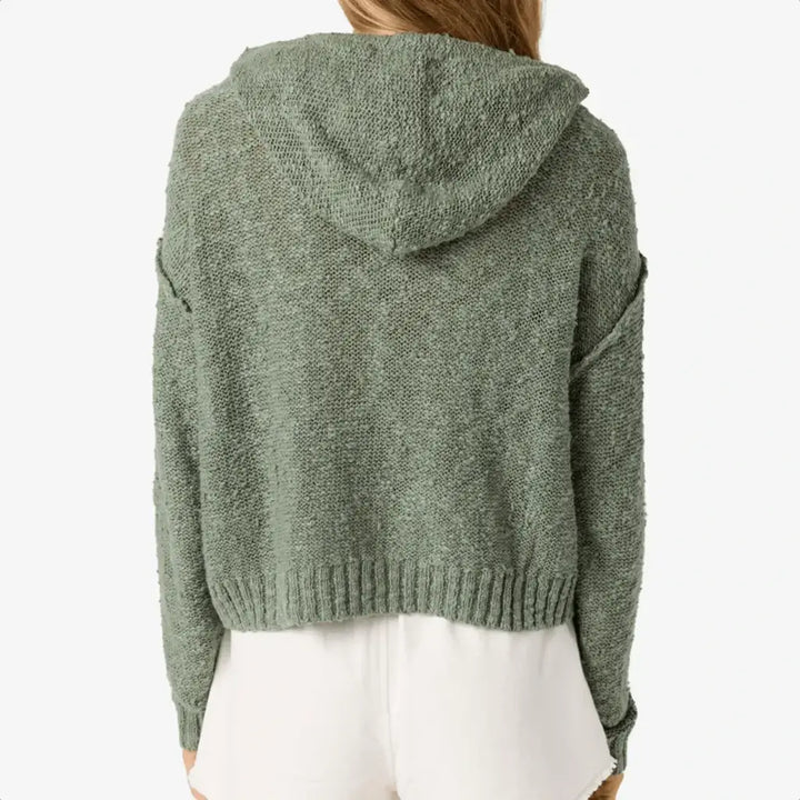 Oneill Women’s Jayne Solid Knit Hood - Sea Spray 1